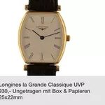 Longines La Grande Classic White Dial Yellow Gold Mens Watch L47862122
