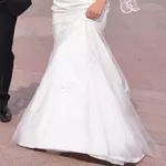 свадебное платье рыбка,  цвет айвори со шлейфом