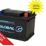 Аккумулятор Global  60Ah 55D23L (STD 