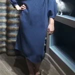 Шикарное синие платье из натурального кашемира