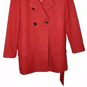 Новое демисезонное пальто AMISU (New Yorker),  цвет бордовый,  размер 52