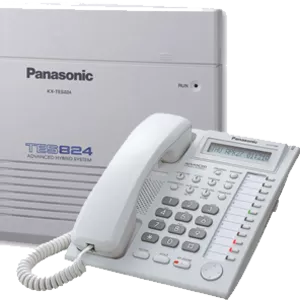 Мини АТС Panasonic TES824+ в комплекте системный телефон