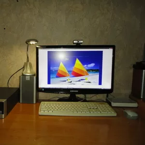 настольный компьютер+монитор+принтер