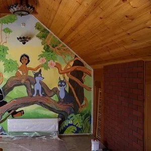 Роспись стен (детской комнаты) в Алматы