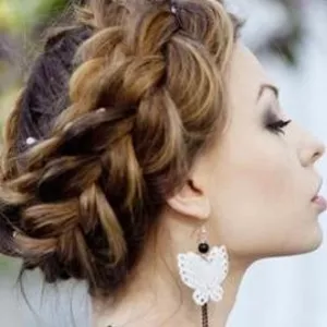 Свадебные укладки на короткие волосы в Алматы