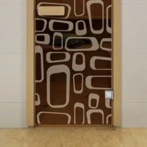 Дверь стеклянная бронза рисунок