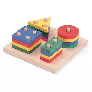 Деревянная игрушка стойка геометрик 46392  