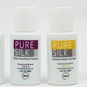 Кератиновый набор Pure Silk  лечение выпрямление волос