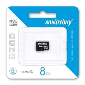 Продам Карта памяти MicroSD Smartbuy 8GB (class 10) оптом от 30шт.