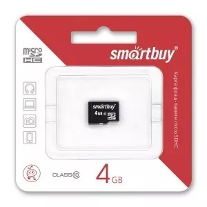 Продам Карта памяти MicroSD Smartbuy 4GB (class 4) оптом от 30шт.