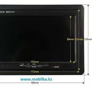 Продам 7” Дюймовый автомобильный монитор с двумя видео входами для кам
