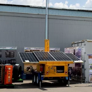 Мобильная мачта освещения на солнечных панелях VSG600-A