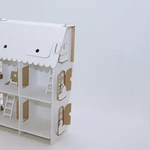 Кукольный домик четыре комнаты (белый)