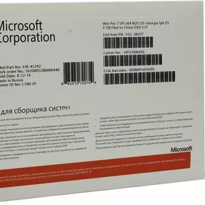 Windows Professional 7 32-bit Russian CIS and Georgia 1pk DSP OEI DVD