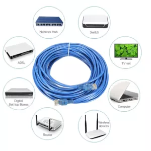 Продам сетевой интернет кабель патчкорд UTP 5e RJ45 - 20 метров