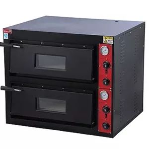 Электрическая печь для пиццы двухуровневая модель HEP-2. Помещается 8 