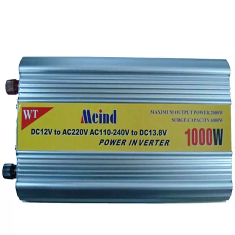 Инвертор 1000 watt преобразует с 12vDC в 220vAC. 