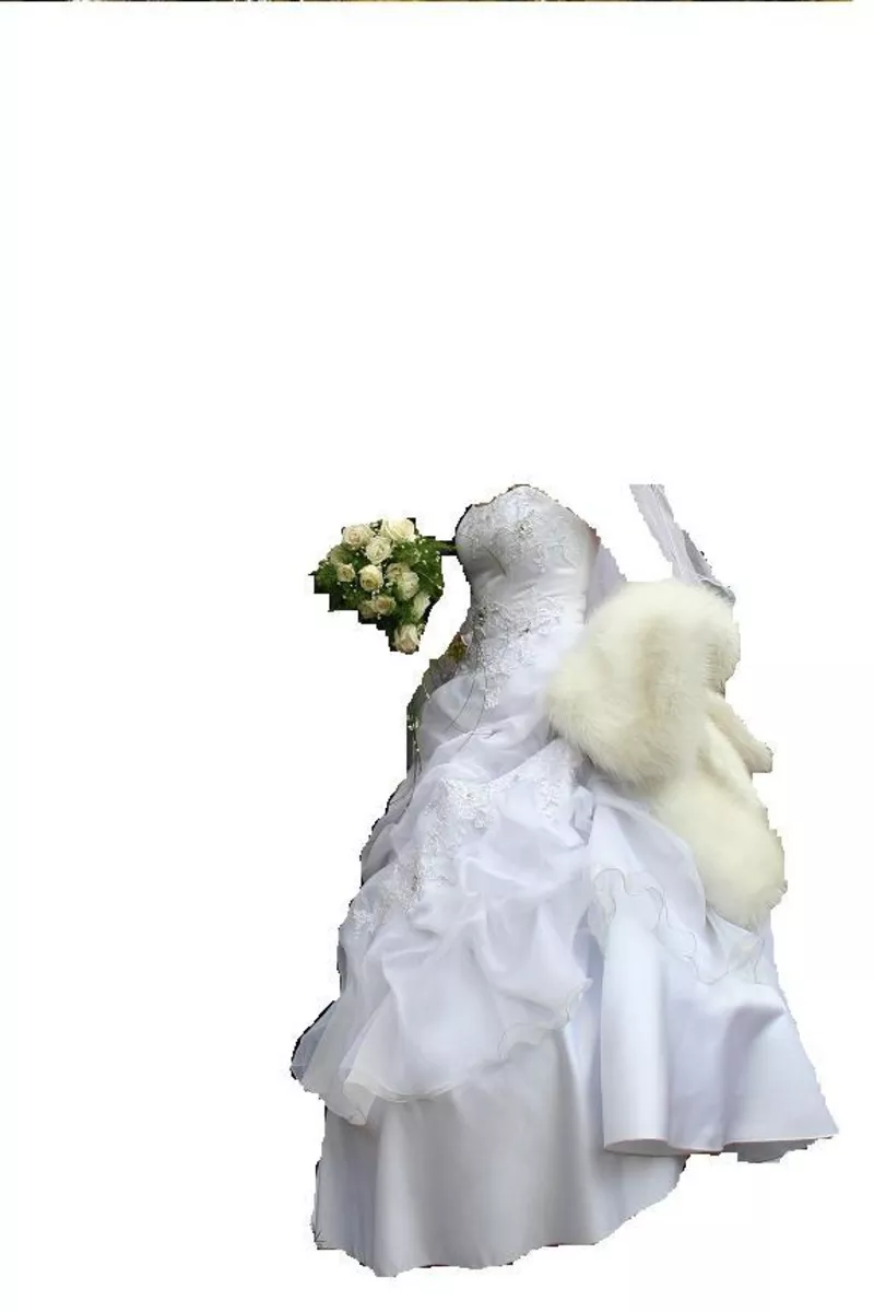 Белое свадебное платье б/у