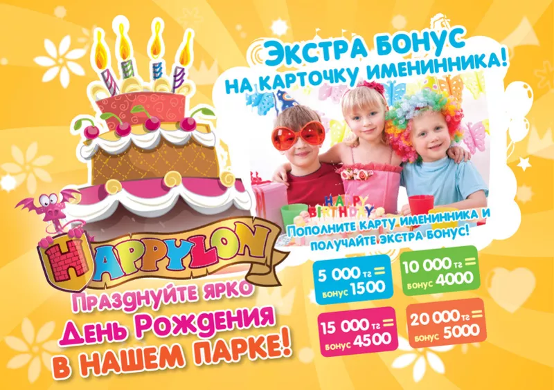 День рождения в парке Happylon!