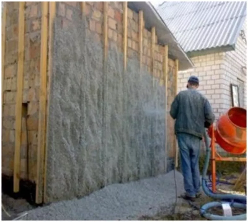 Утепление и Шумоизоляция Эковатой наружних и внутренних стен, полов, м