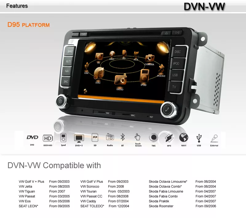 Штатное головное устройство Volkswagen 2