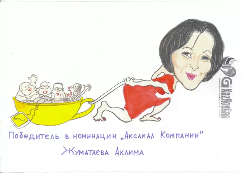 Дружеские шаржи на празднике