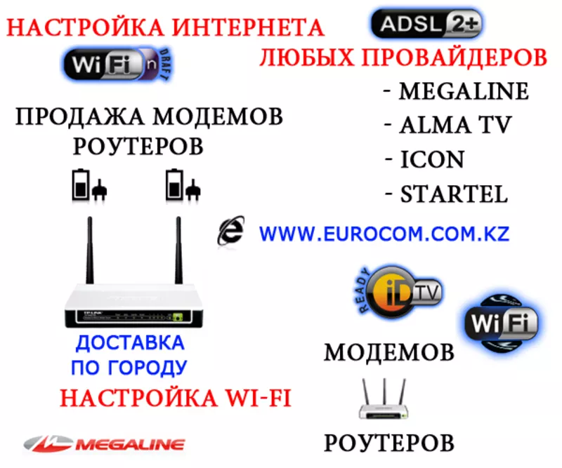 WIFI на телевизорах настройка  Алматы,  WIFI модемы и настройка для TV 2