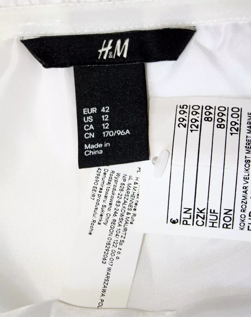 Новое женское платье H&M,  полиэстер+хлопок,  цвет: белый,  плиссе 3