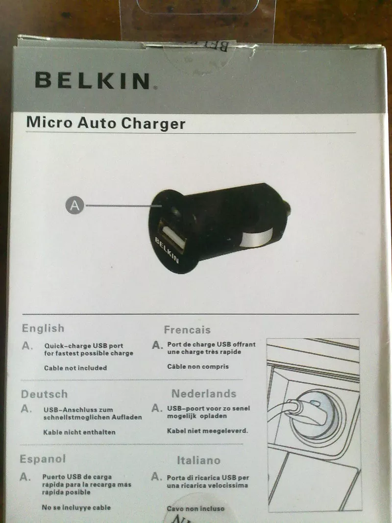 Автомобильное Зарядное устройство Belkin для продукции Apple 2
