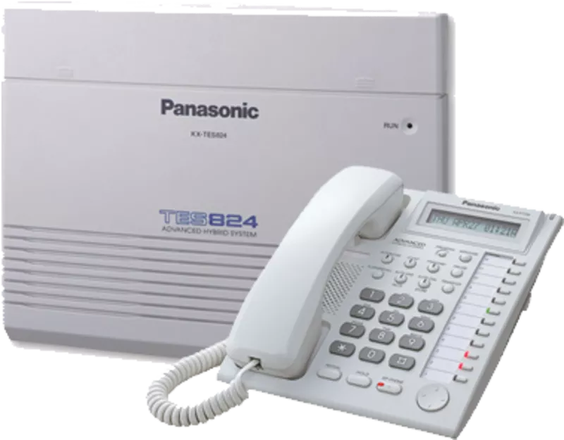 Мини АТС Panasonic TES824+ в комплекте системный телефон