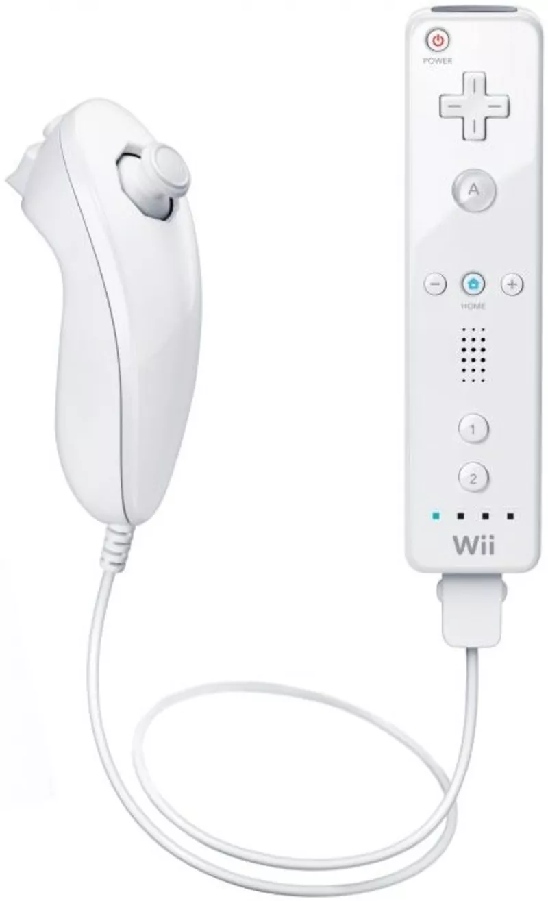 Комплект Джойстиков Wii Remote + Wii Nunchuk (Белого цвета) Оригинал.