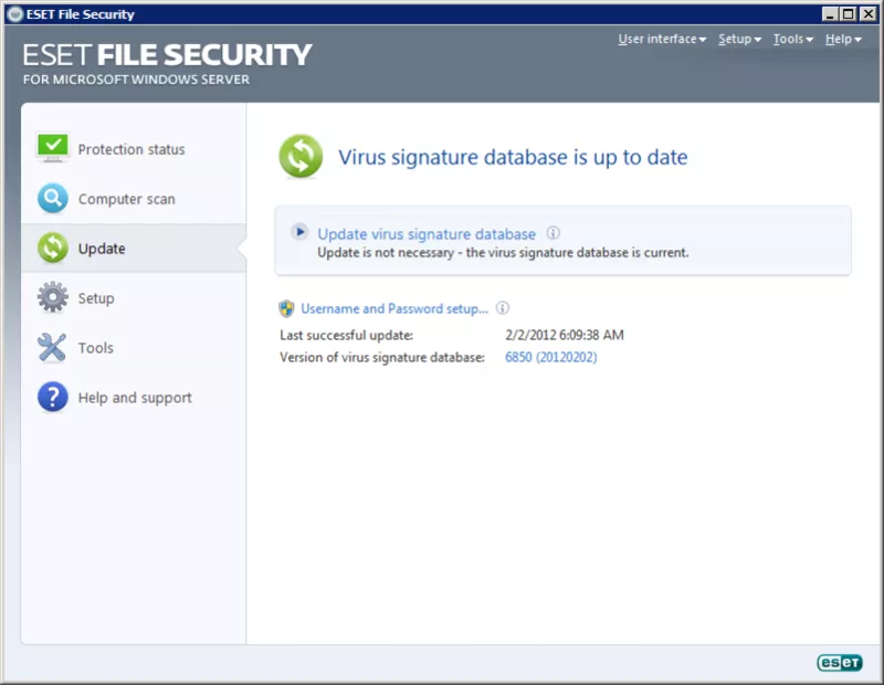 ESET File Security для Microsoft Windows Server 4