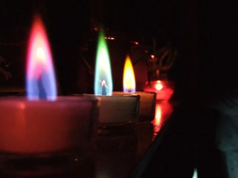 Свечи с разноцветным пламенем