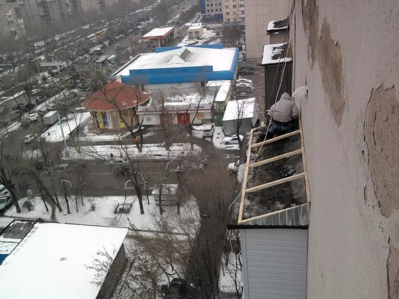 Монтаж,  демонтаж,  ремонт балконных козырьков на любой высоте. 3