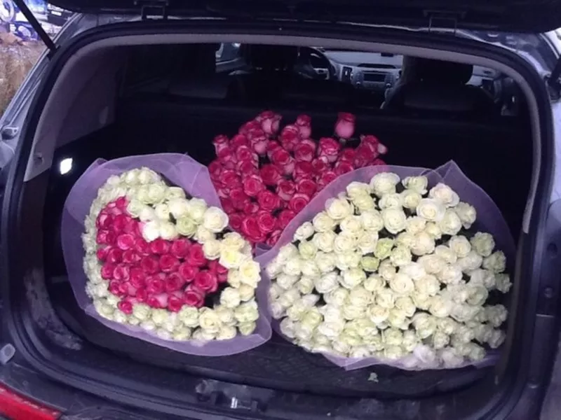 Доставка готовых букетов из роз ! Алматы 3