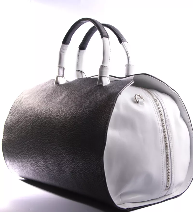 Элегантная женская сумочка,  черно-белого цвета Код 5989 Ч