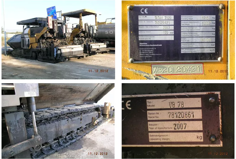 Партия 4 Асфальтоукладчики. ABG и VOGELE 8