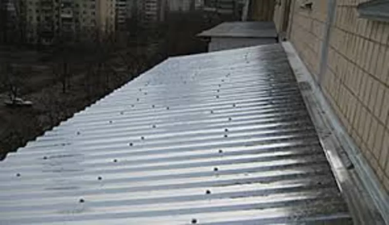 Ремонт крыши балконного козырька,  установка монтаж,  демонтаж в Алматы
