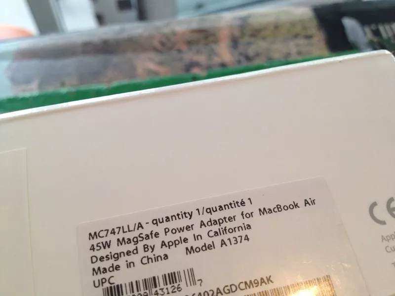 Apple MagSafe 45W MC747LL/A Оригинал бокс запечатанные 2