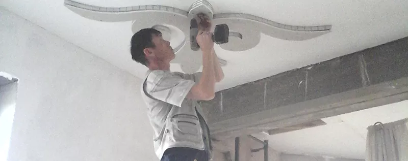 монтаж подвесных гипсокартонных потолков, установка гипсокартонных пер 2