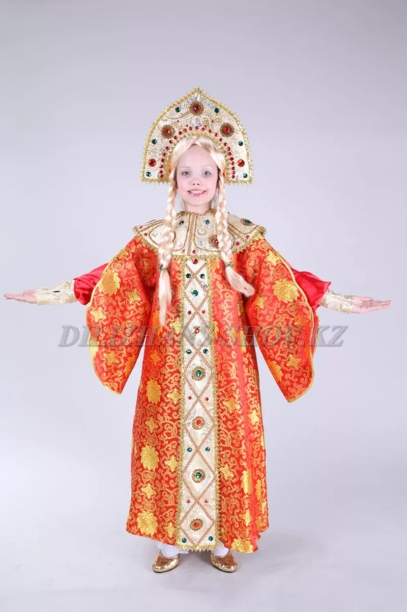 Шикарные русские национальные костюмы для девочек на прокат в Алматы 2