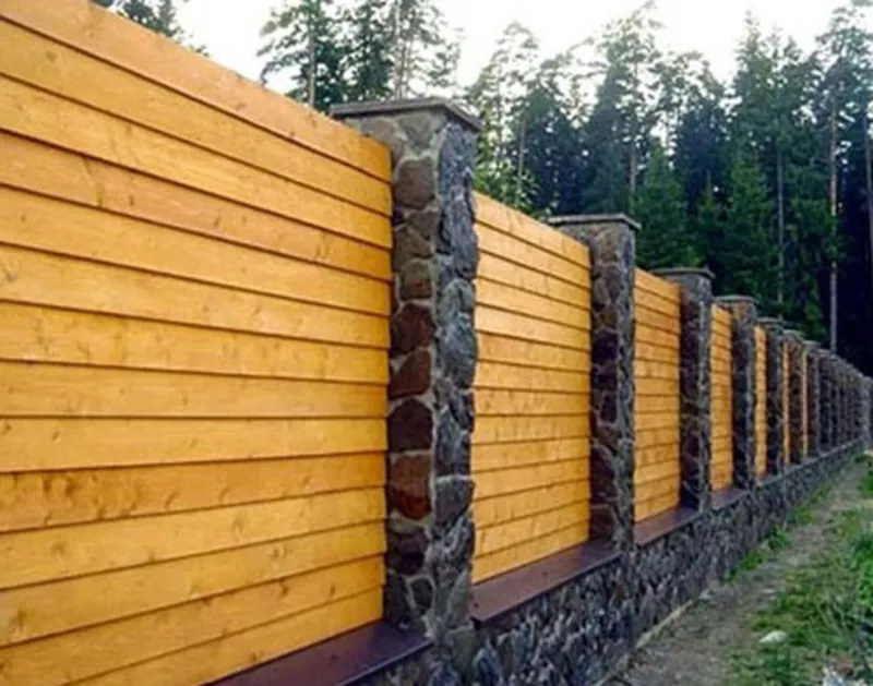 Деревянный забор (изготовление и монтаж) в Алматы 2