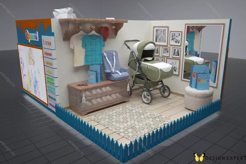 Дизайн интерьер торгового Киоска - от компании Design Expert. 2