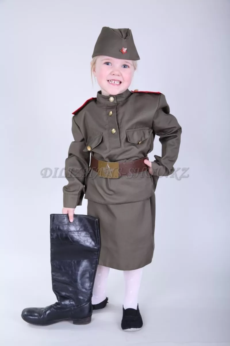 Детская военная форма для девочек от 3х лет на прокат в Алматы