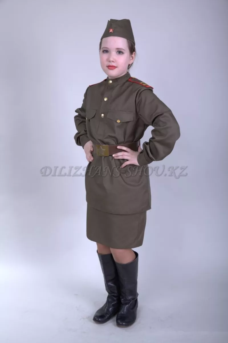 Детская военная форма для девочек от 3х лет на прокат в Алматы 2