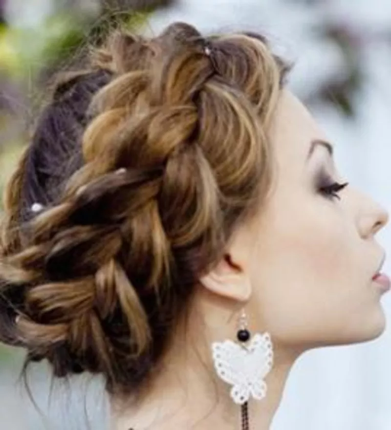 Свадебные укладки на короткие волосы в Алматы