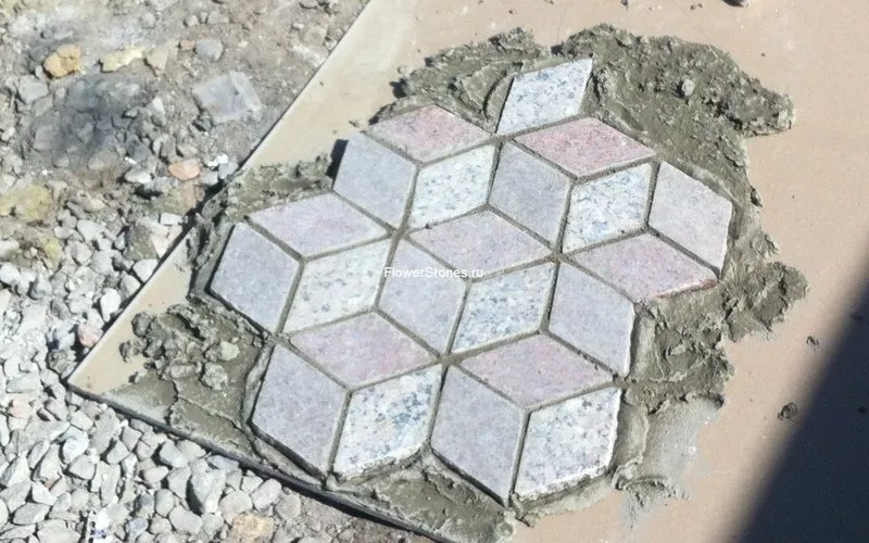 Брусчатка из натурального камня.Монтаж.