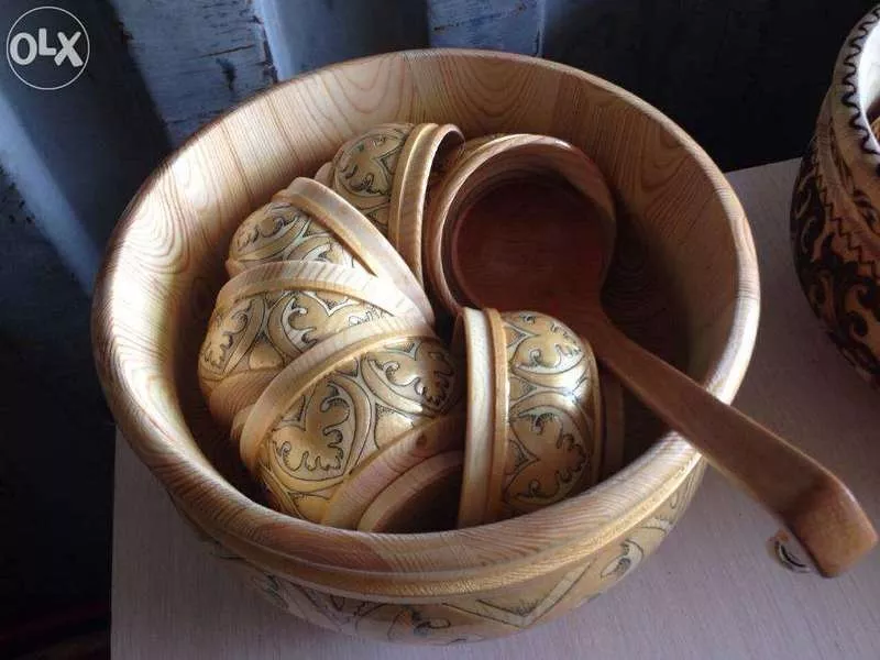 Срочно продам новая деревянная посуда (набор) для кумыса