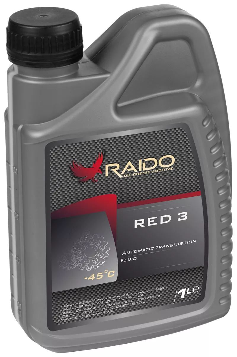 RAIDO ATF Red 3 - ATF Dexron IIIG  (performance level IIIH)