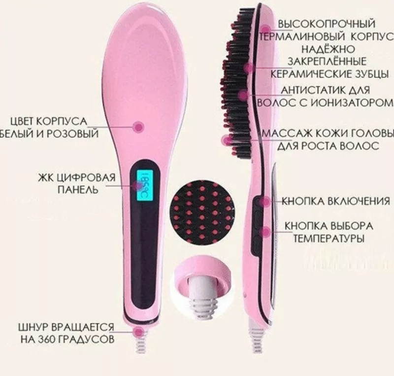 Электрическая расческа-выпрямитель Fast Hair Straightener HQT-906 2